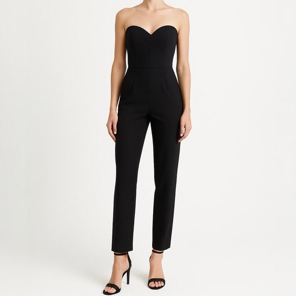 Adelyn Rae Strapless Jumpsuit Black Sweetheart Size Medium New With Tags - Picture 1 of 12
